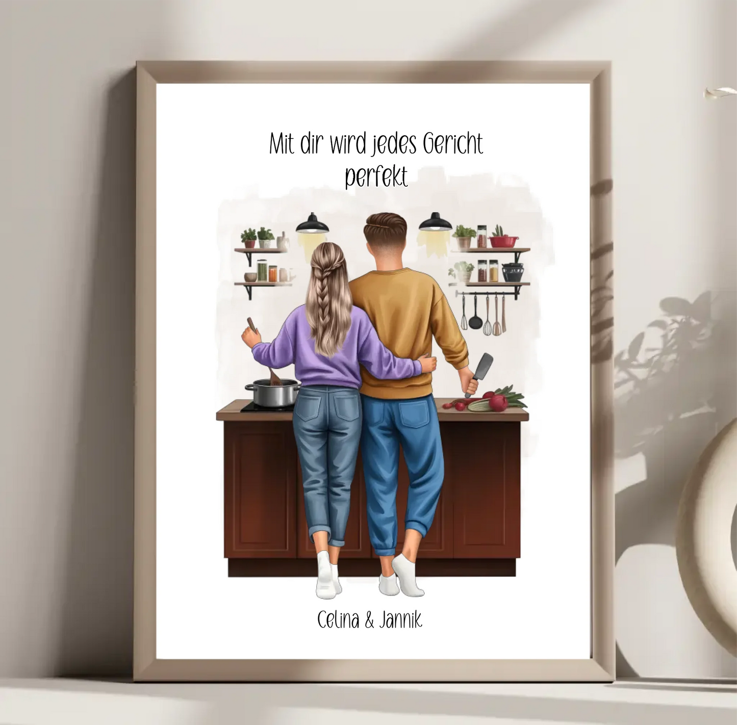 Paar Kochen Poster