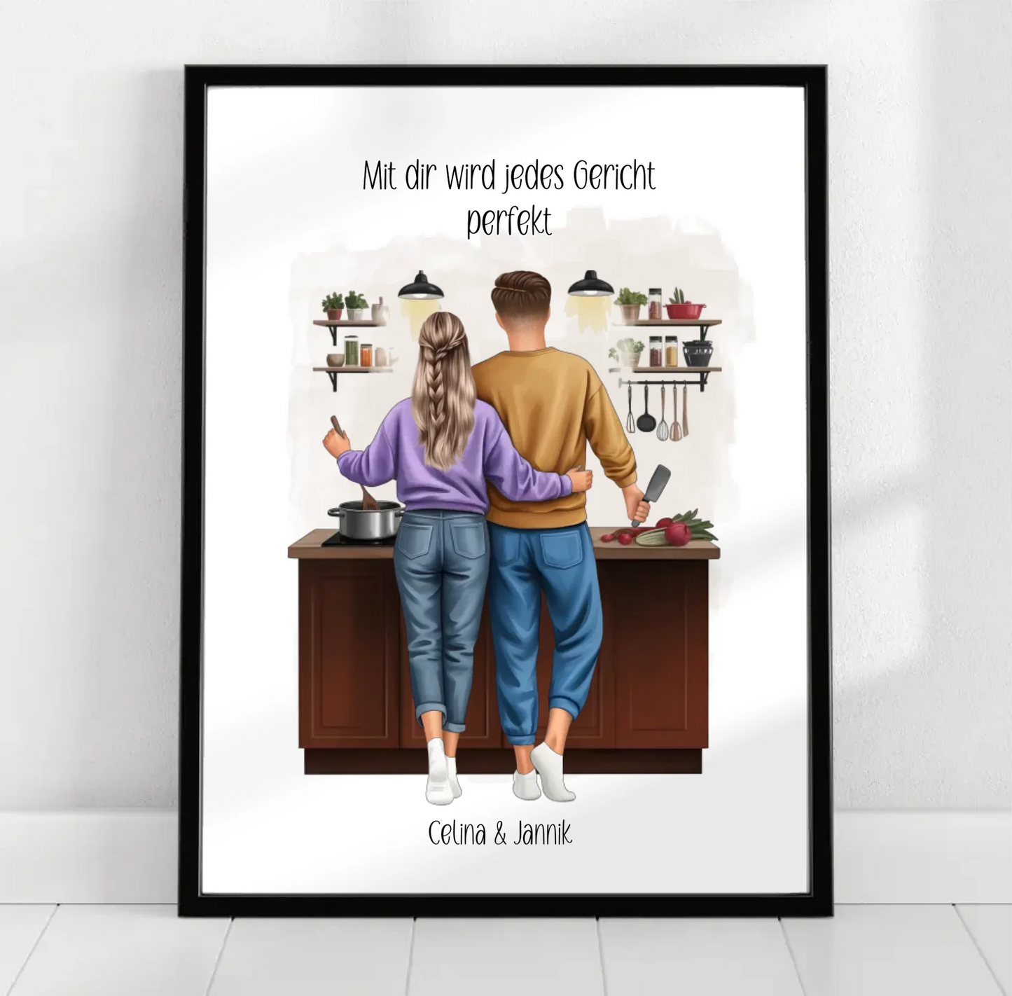 Paar Kochen Poster