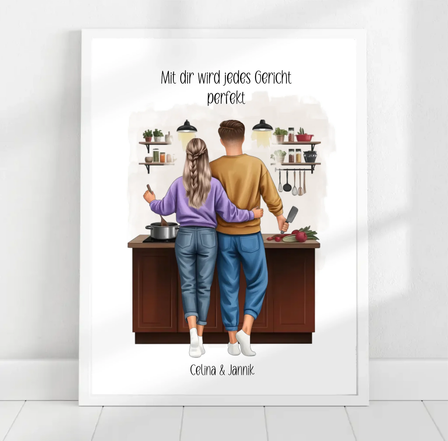 Paar Kochen Poster