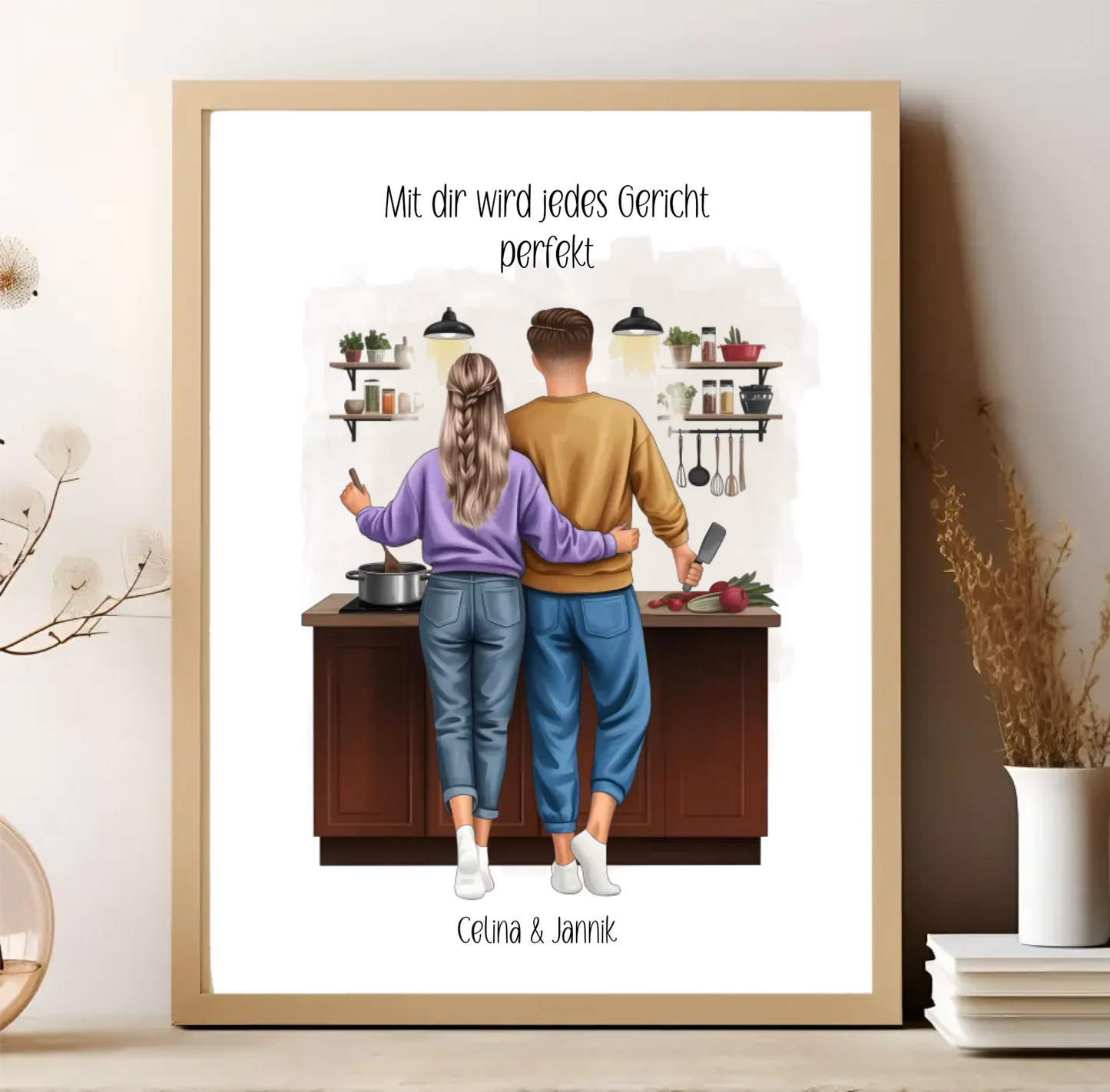 Paar Kochen Poster