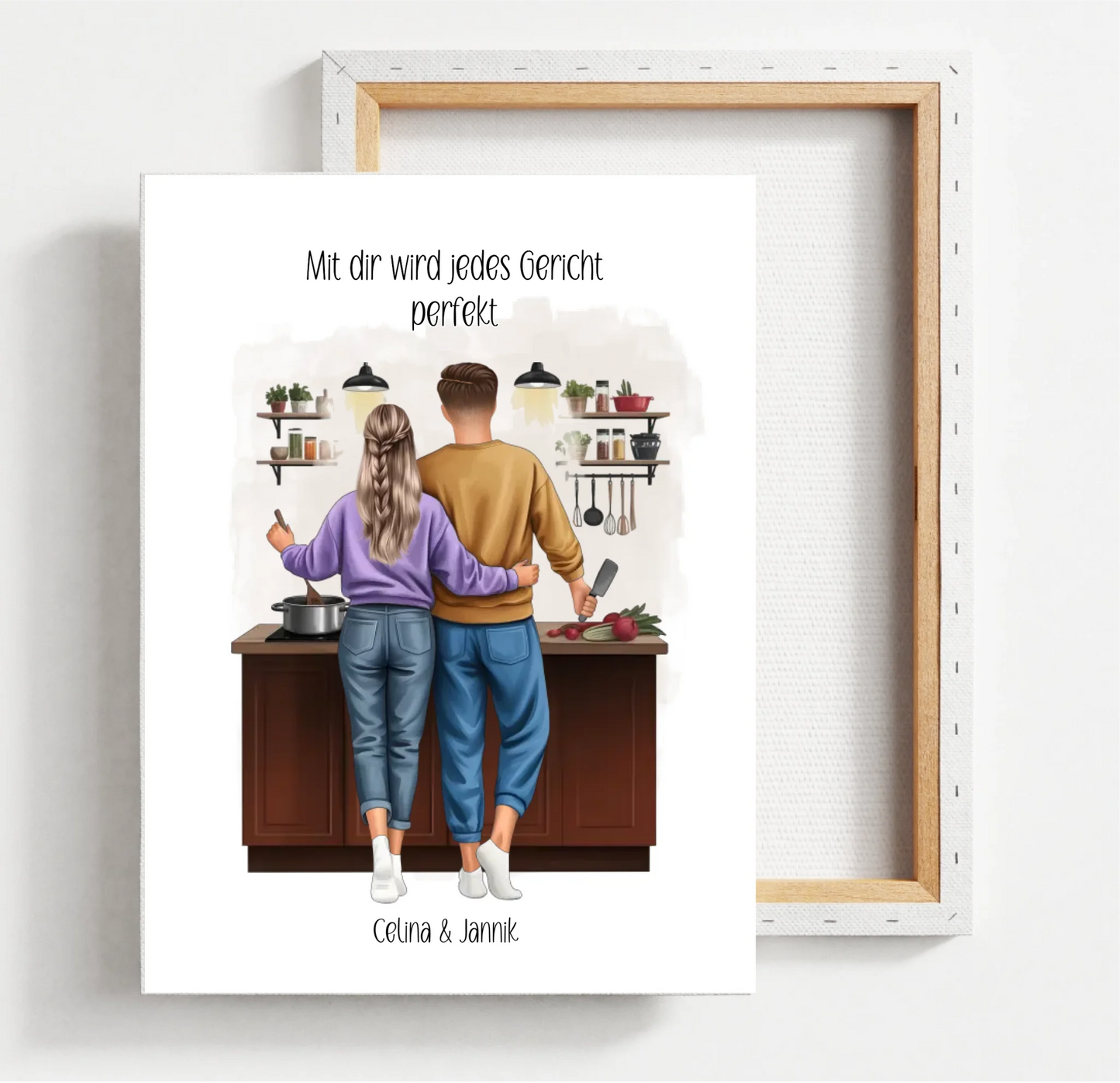 Paar Kochen Poster
