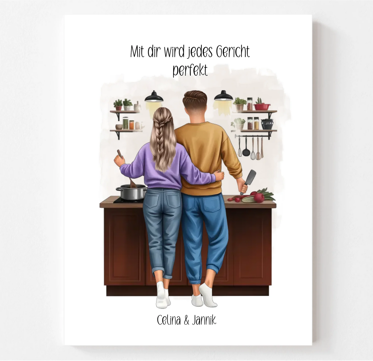 Paar Kochen Poster