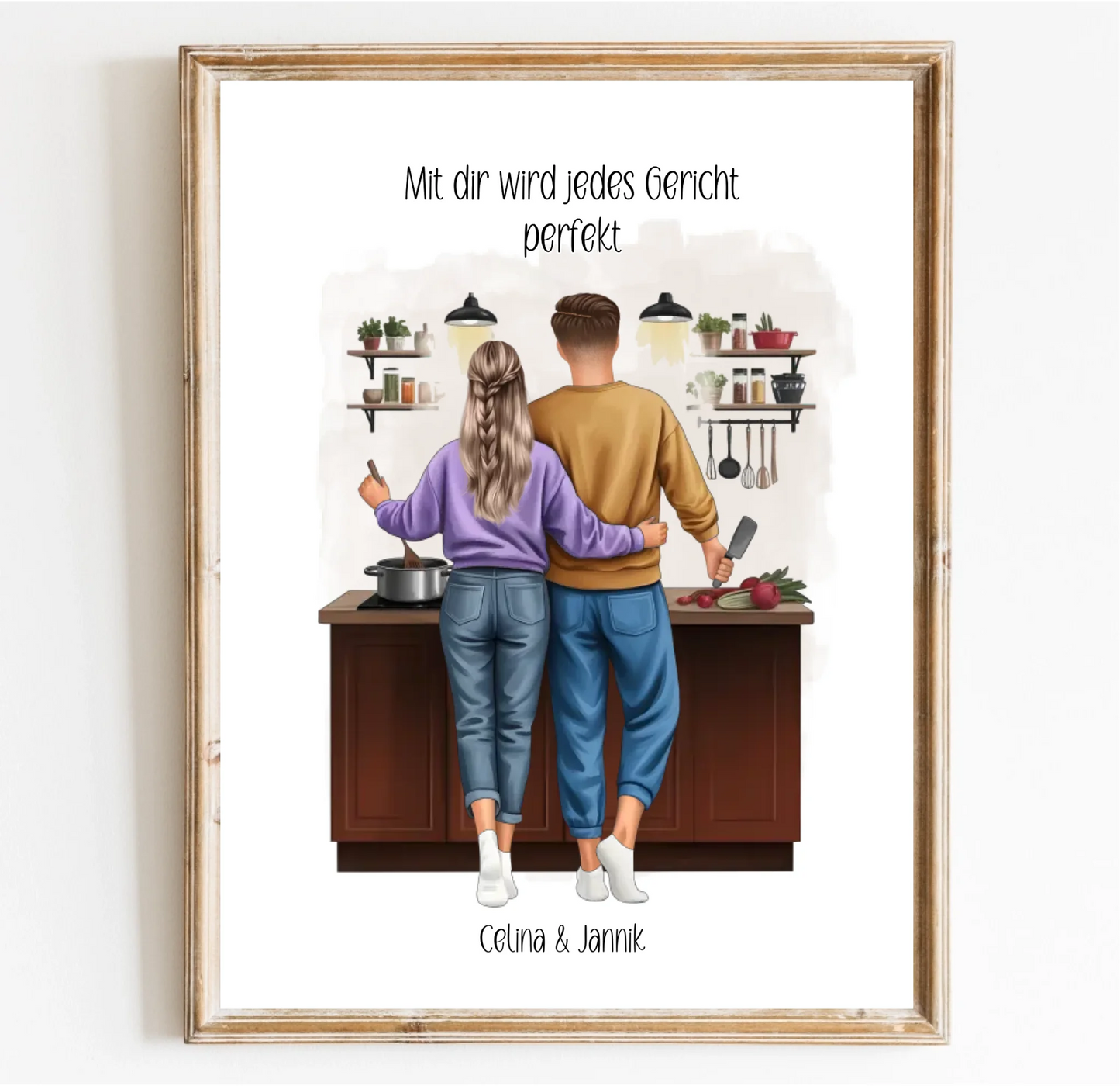 Paar Kochen Poster