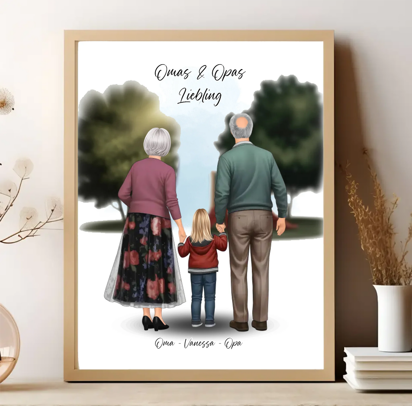 Großeltern und Enkel Poster