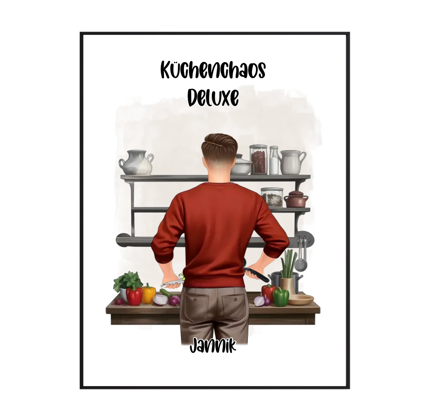 Mann kochen Poster
