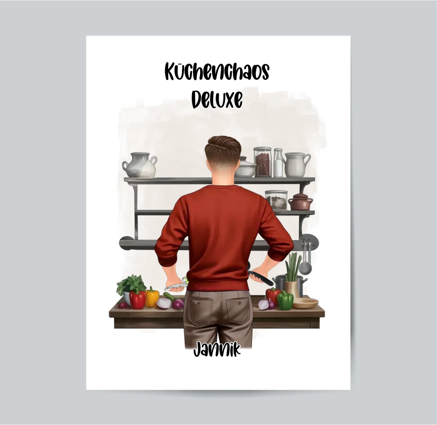 Mann kochen Poster
