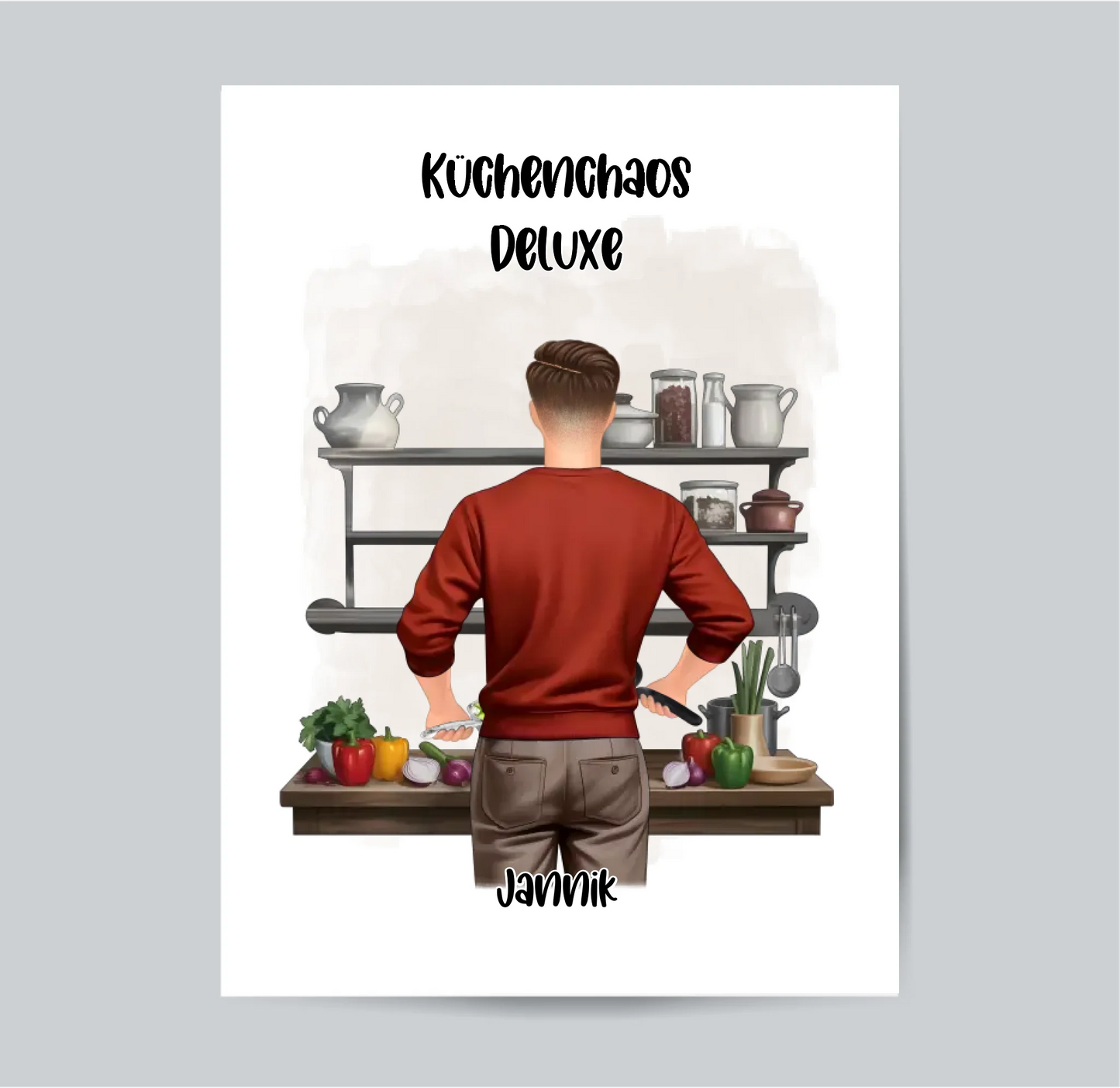 Mann kochen Poster