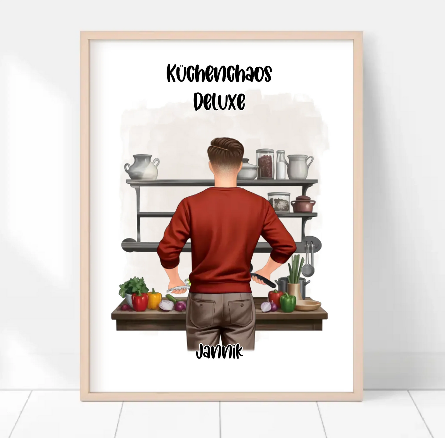 Mann kochen Poster