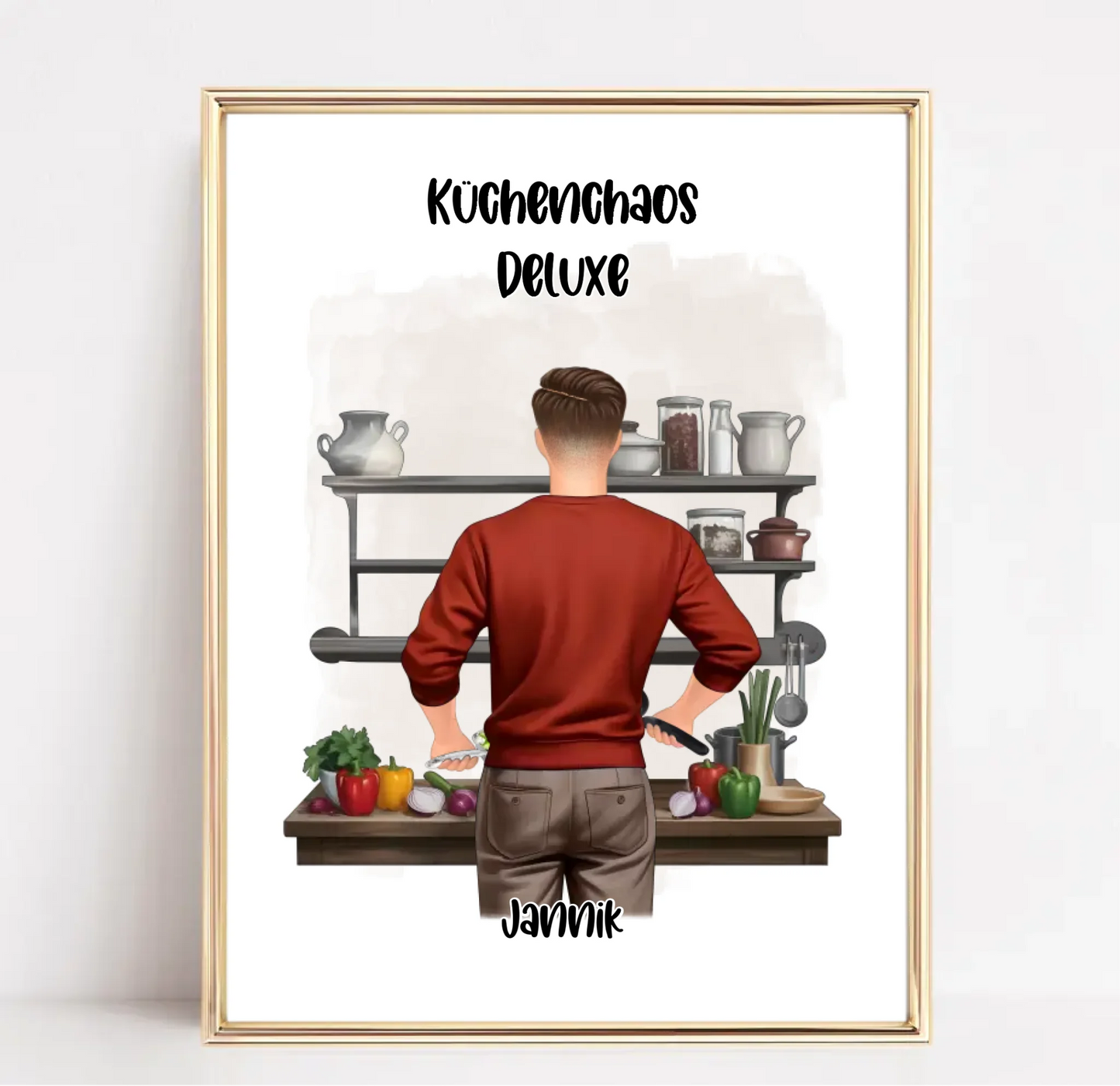 Mann kochen Poster