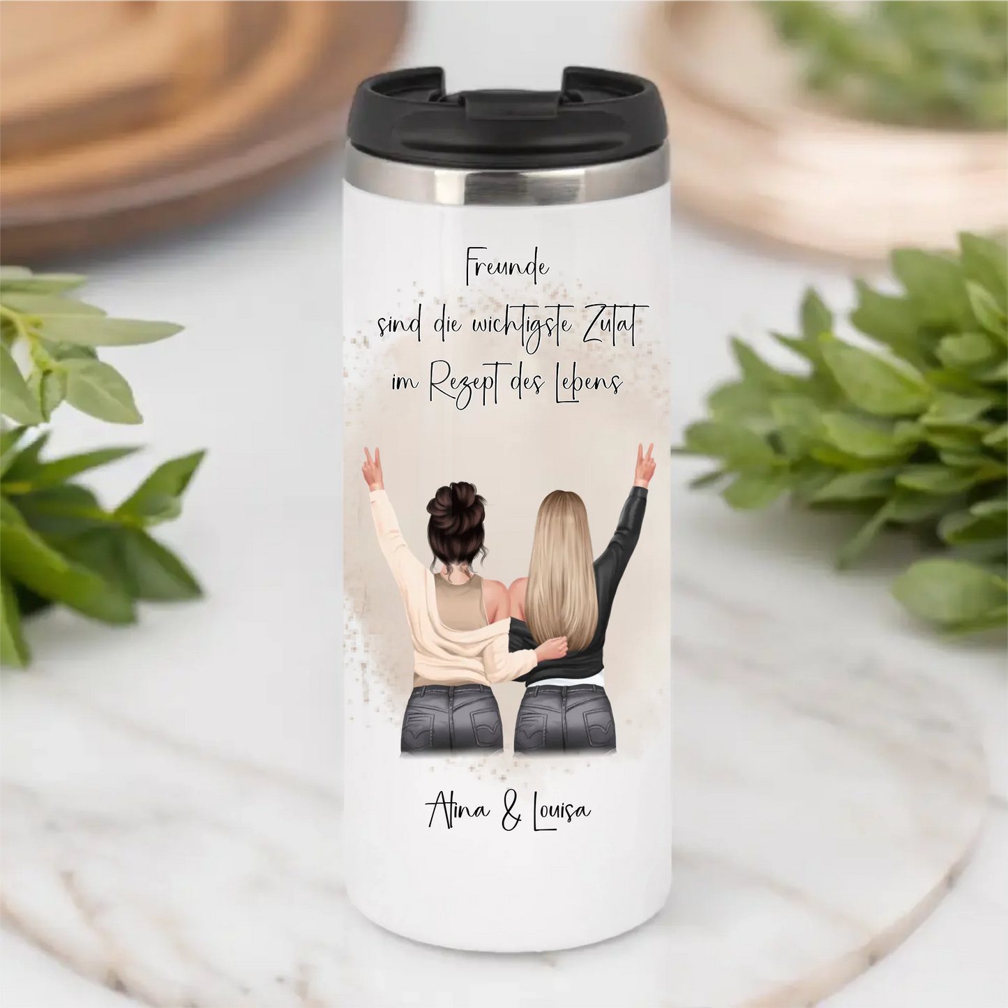 2-3 Freundinnen Tasse / Thermobecher Personalisiert