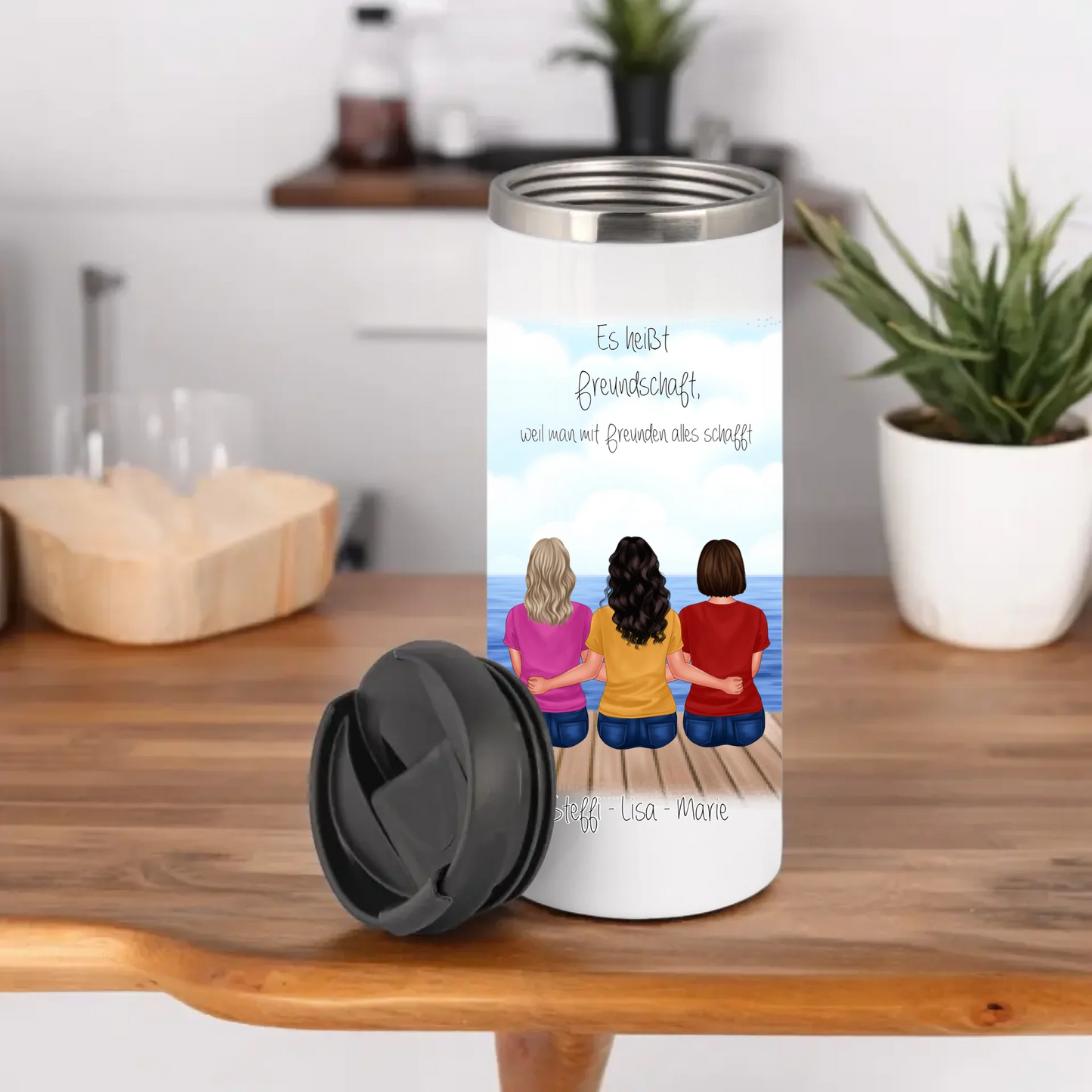3-5 Freundinnen Tasse / Thermobecher Personalisiert