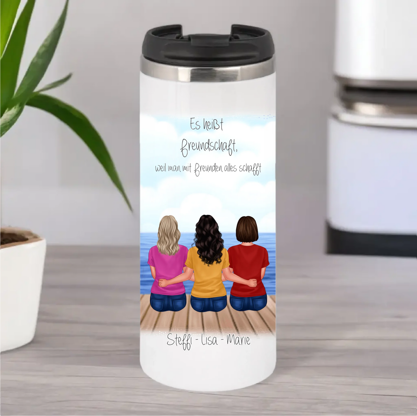 3-5 Freundinnen Tasse / Thermobecher Personalisiert