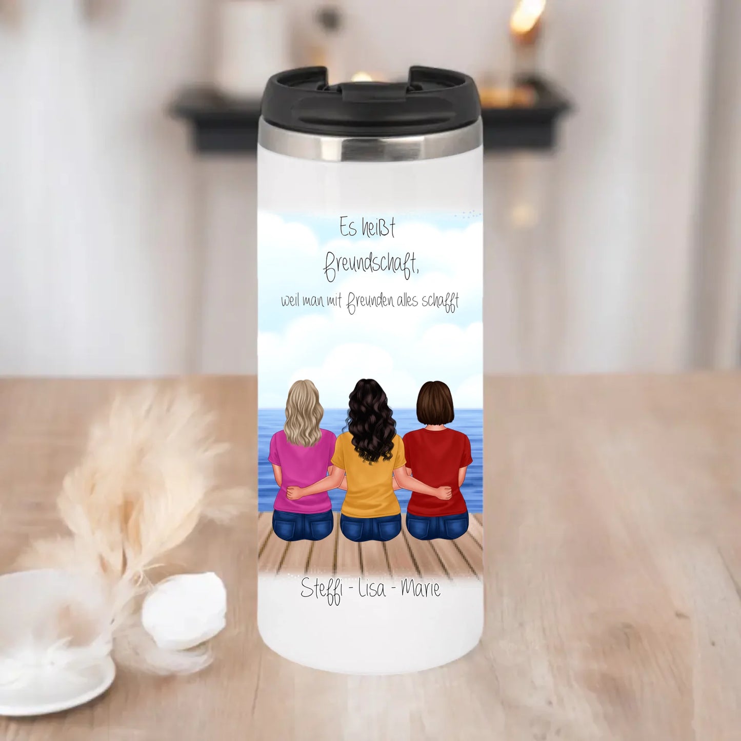 3-5 Freundinnen Tasse / Thermobecher Personalisiert