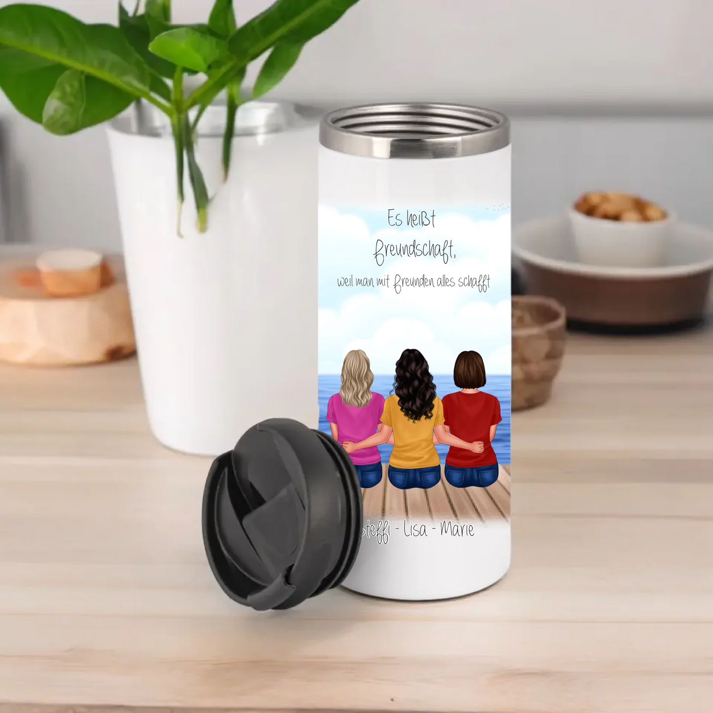 3-5 Freundinnen Tasse / Thermobecher Personalisiert