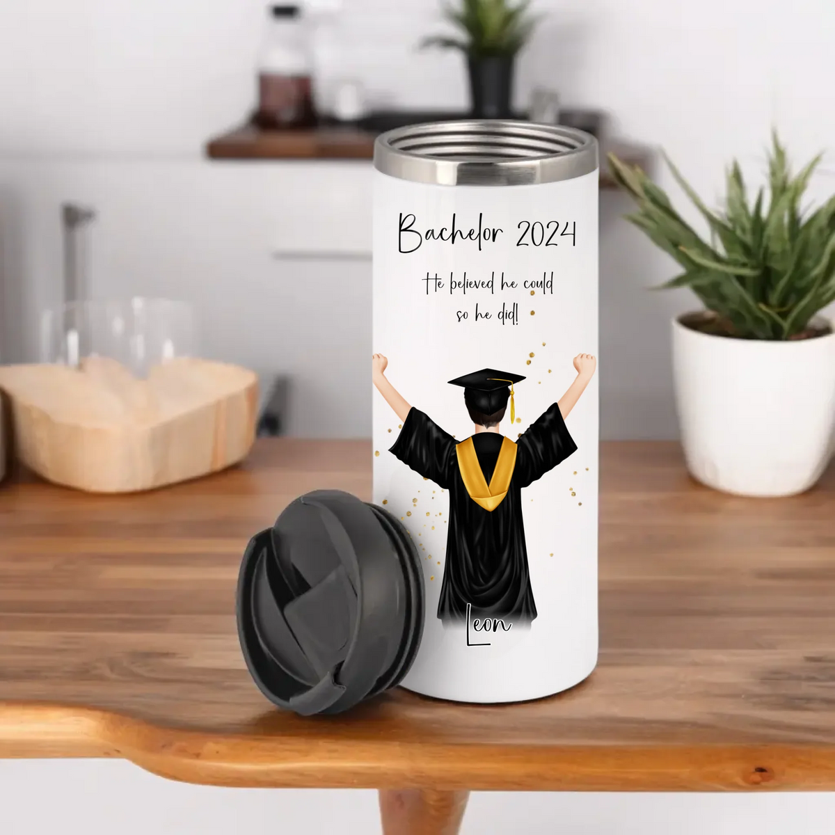 Personalisierte Abschluss Tasse / Thermobecher