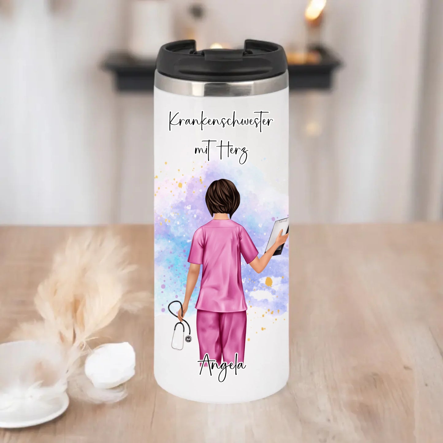 Personalisierte Krankenschwester Tasse / Thermobecher