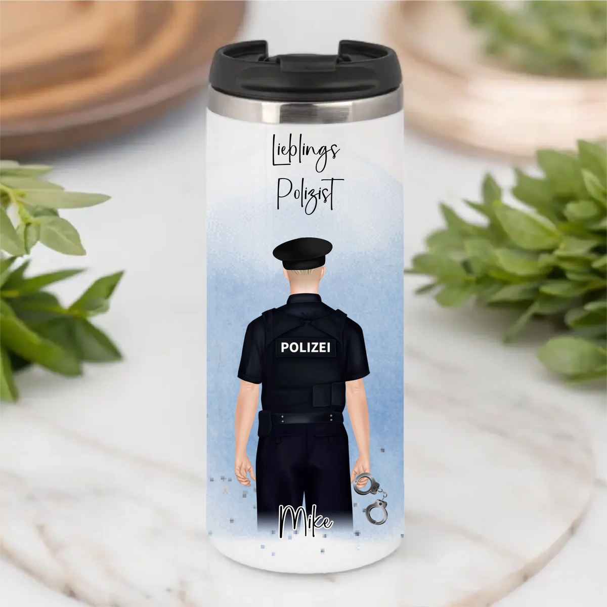 Polizist/Polizistin Tasse / Thermobecher