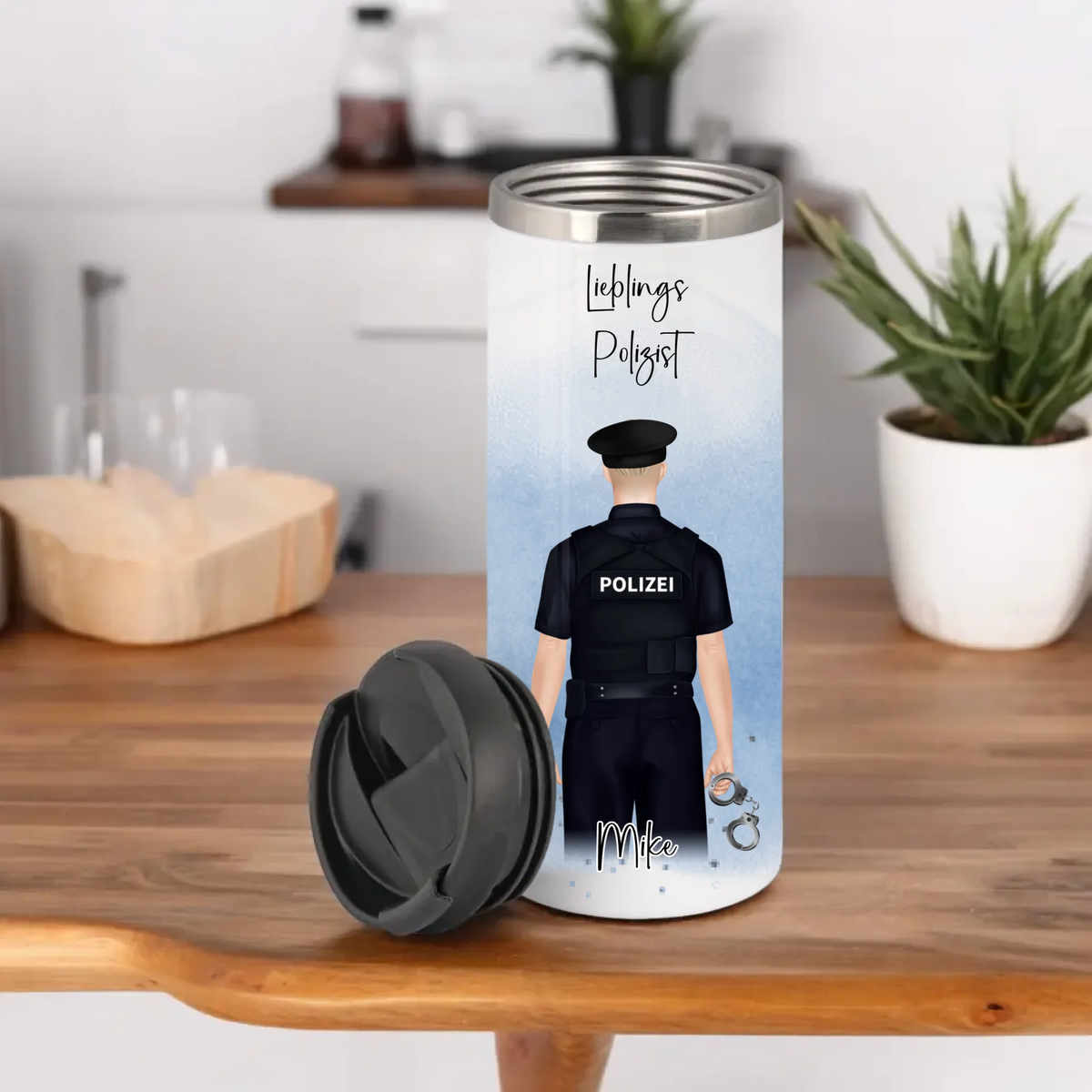 Polizist/Polizistin Tasse / Thermobecher