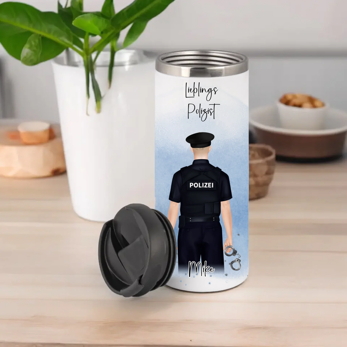 Polizist/Polizistin Tasse / Thermobecher