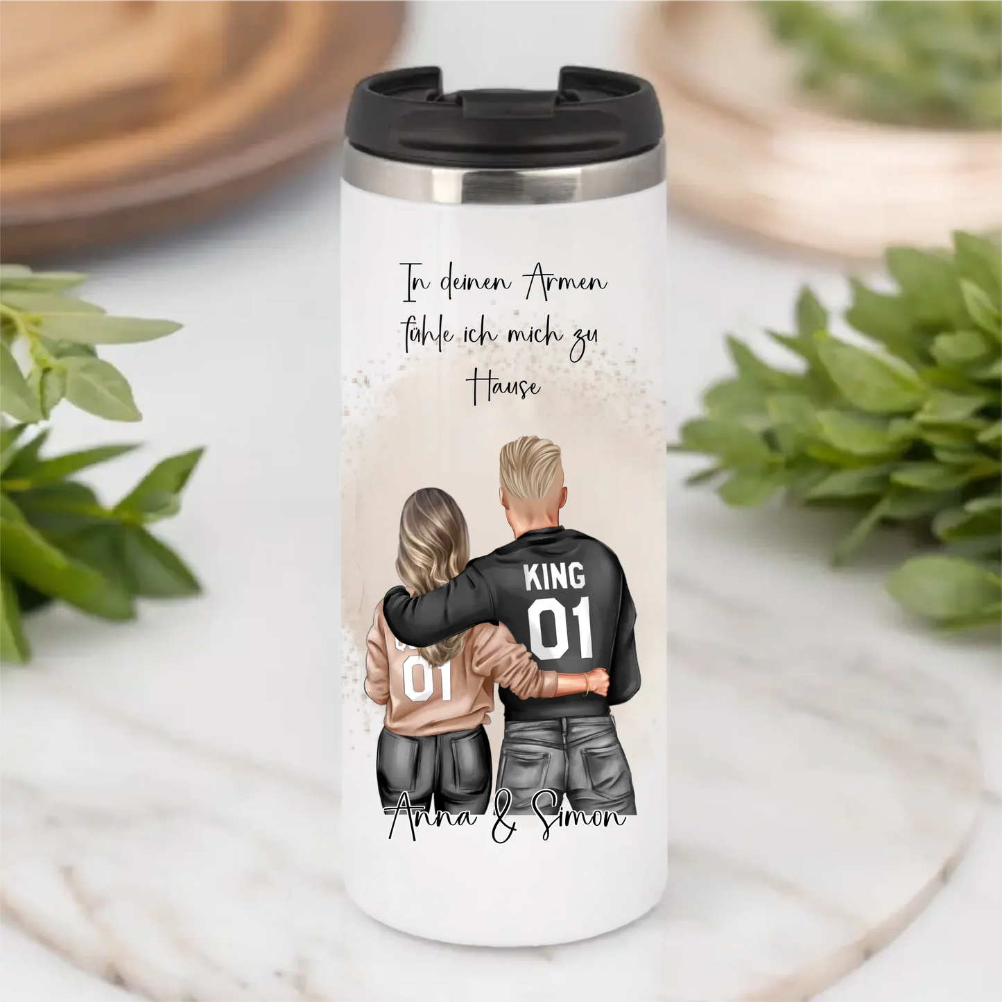 Paar Tasse / Thermobecher, Geschenk Paar, Geschenk Freund, Geschenk Freundin