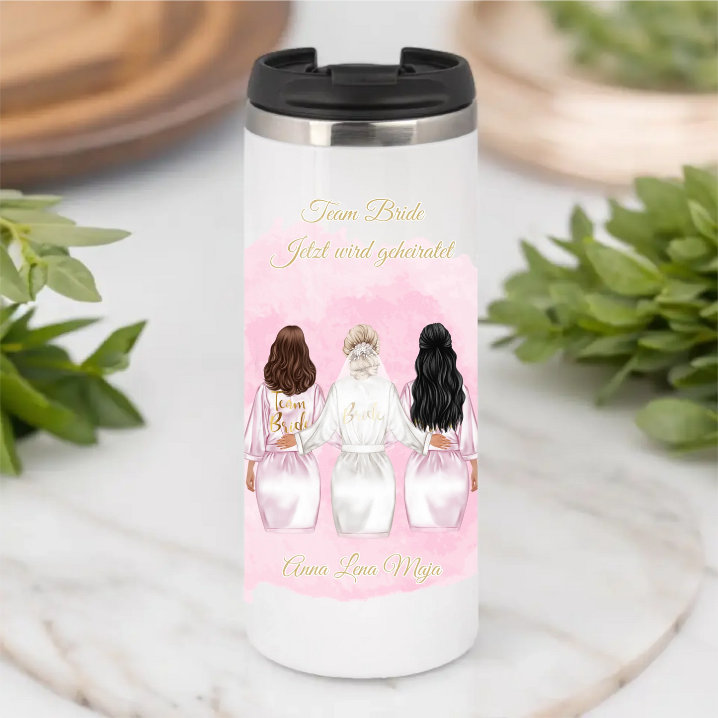 Braut 2-5 Freundinnen Tasse / Thermobecher