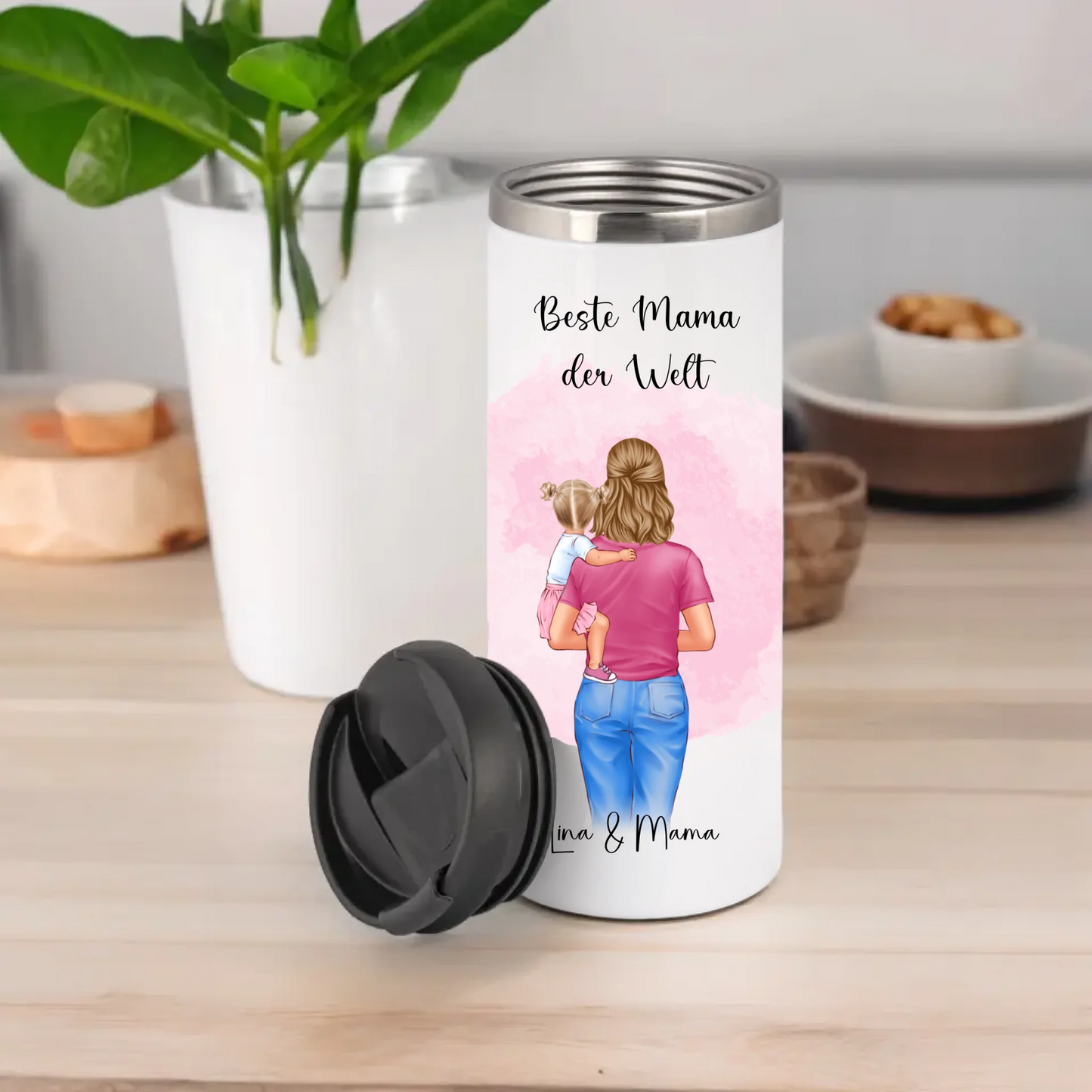 Mama mit 1 oder 2 Babys Tasse / Thermobecher