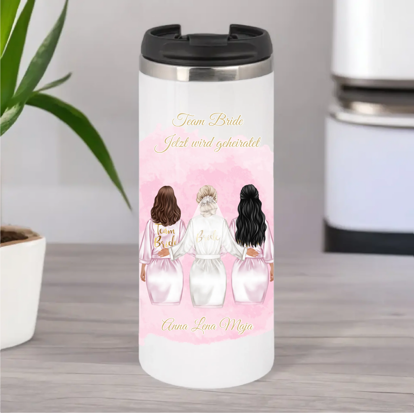 Braut 2-5 Freundinnen Tasse / Thermobecher