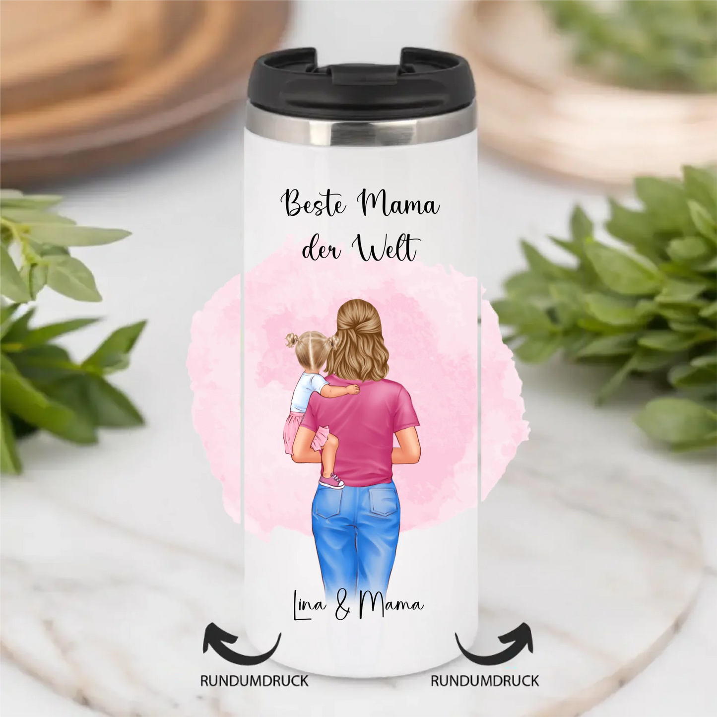 Mama mit 1 oder 2 Babys Tasse / Thermobecher