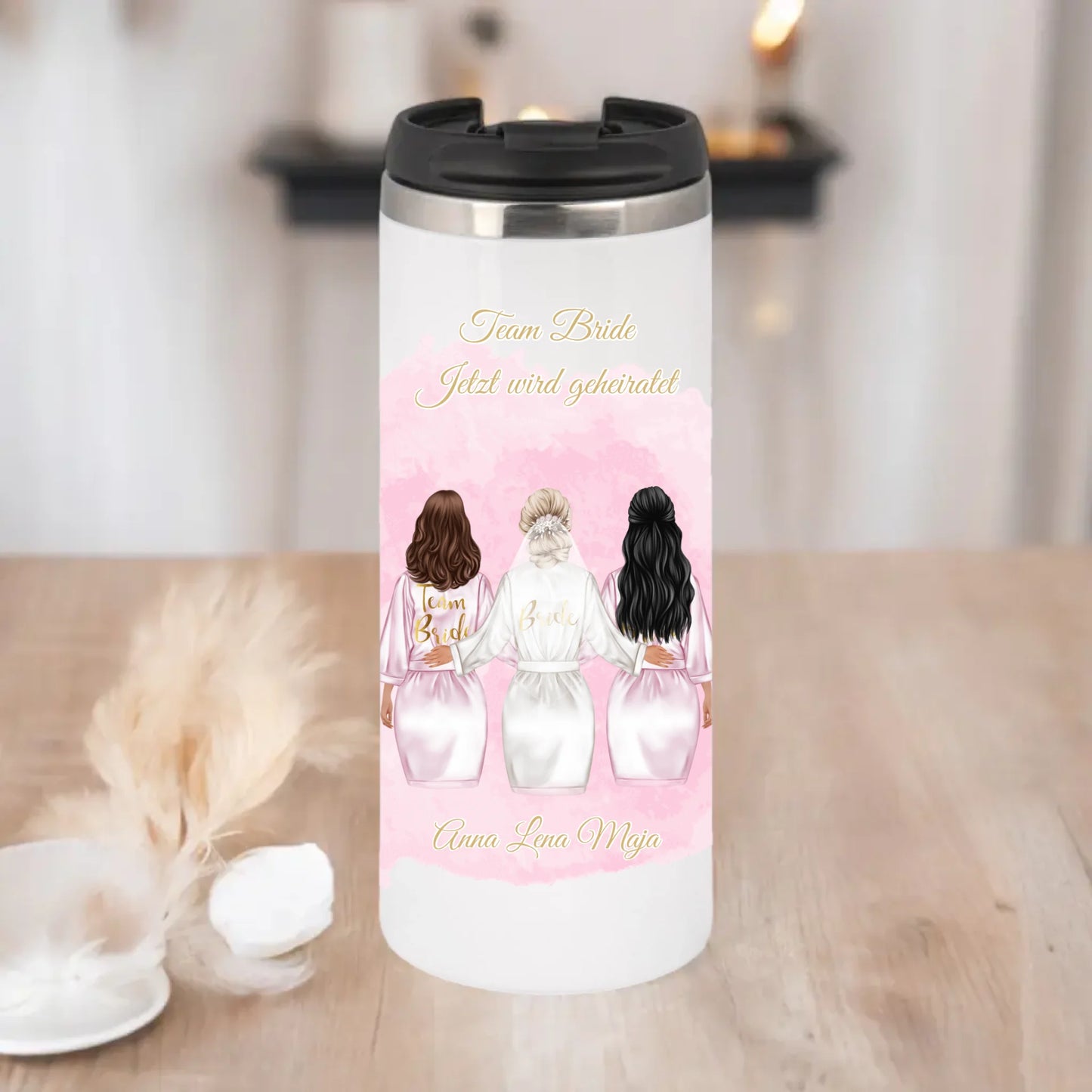 Braut 2-5 Freundinnen Tasse / Thermobecher