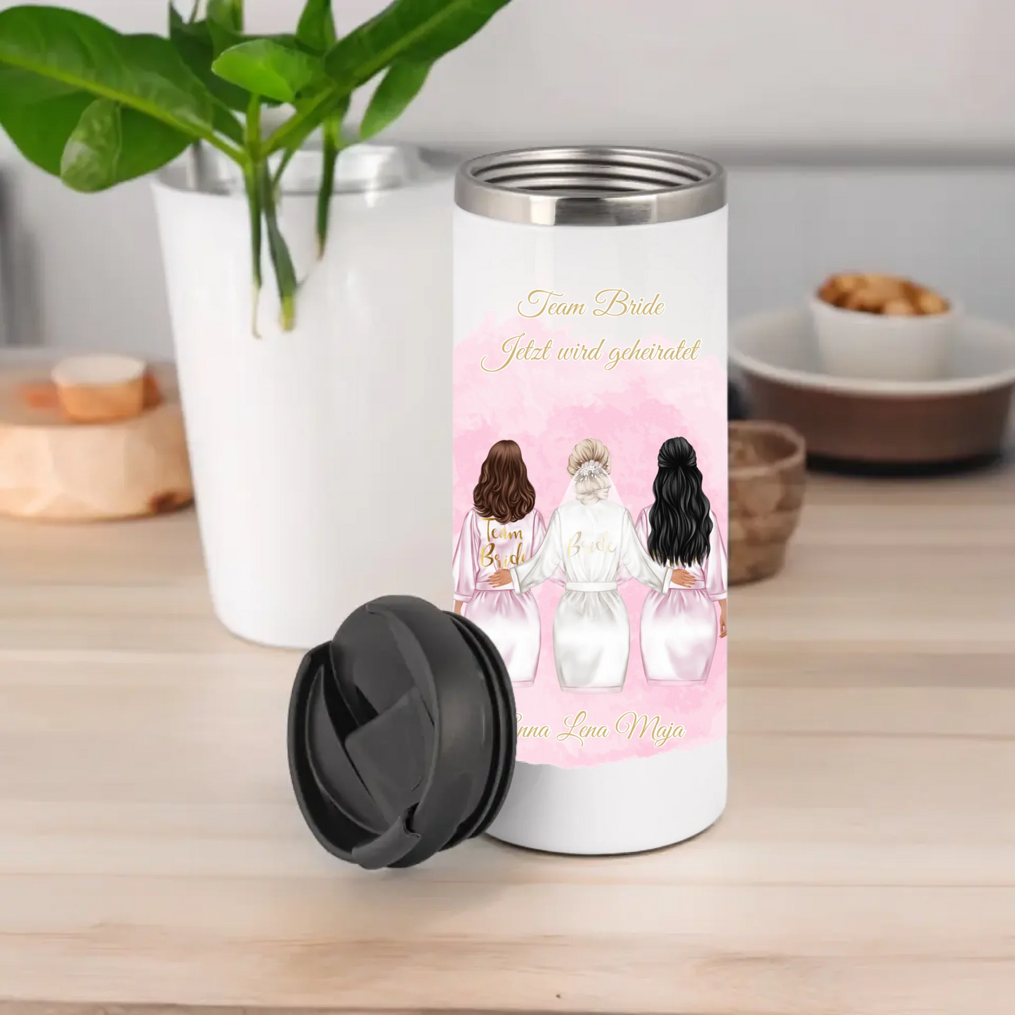 Braut 2-5 Freundinnen Tasse / Thermobecher