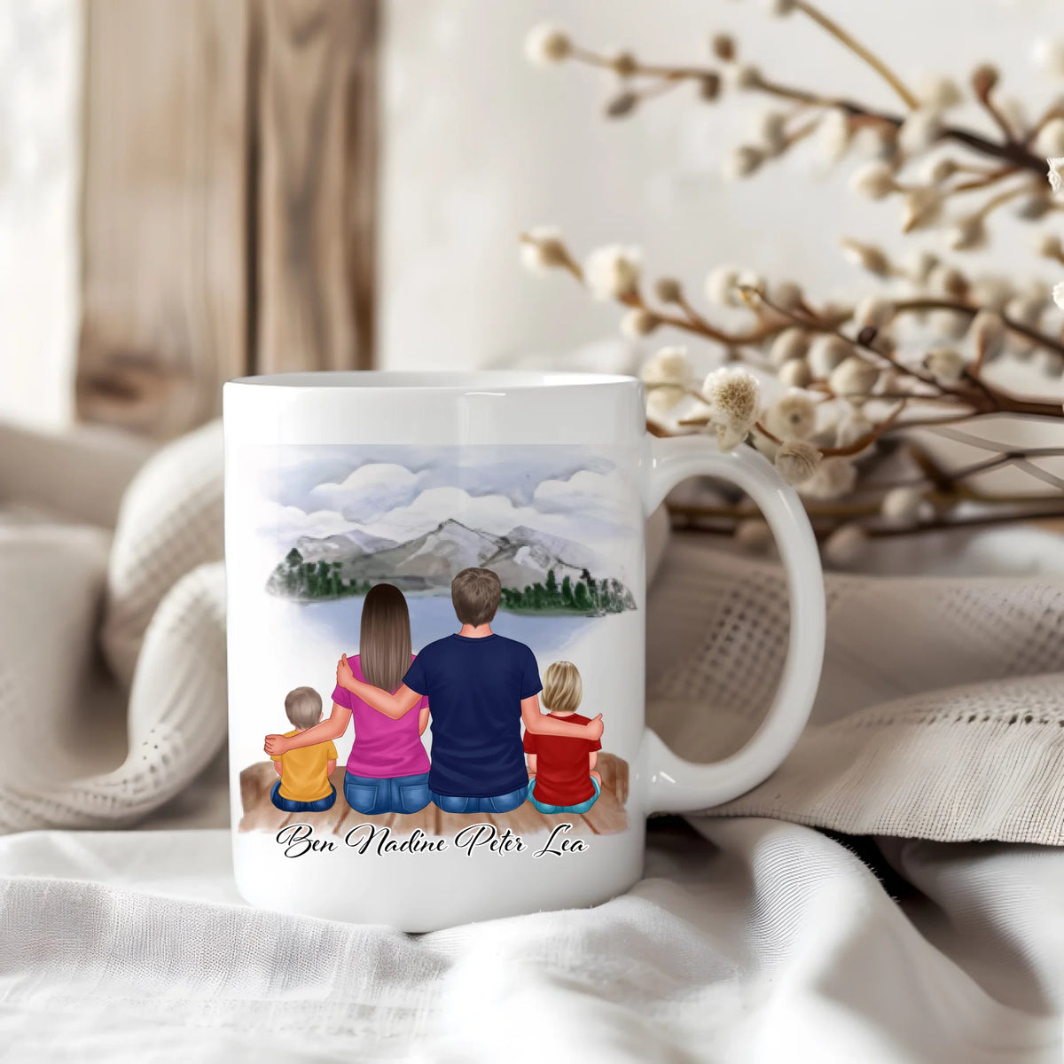 3-4 Personen Familien (+ Haustier) Tasse / Thermobecher