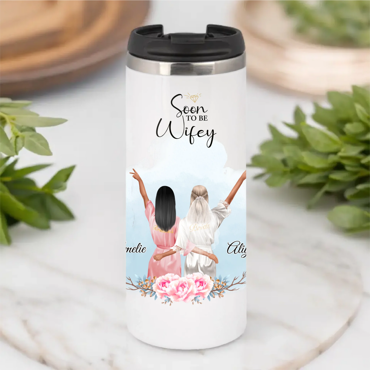 Braut & Freundin Tasse / Thermobecher