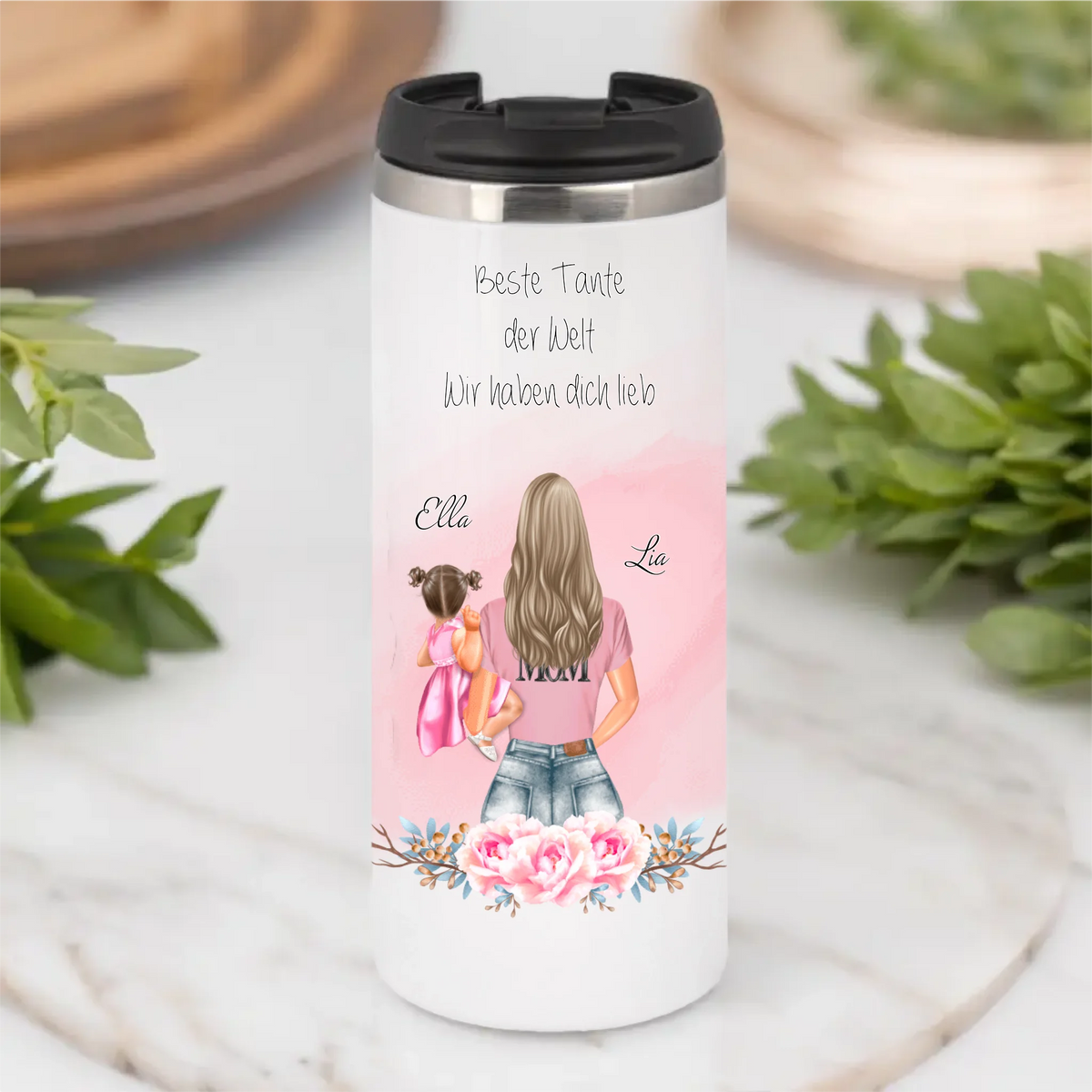 Mama mit Baby Tasse / Thermobecher
