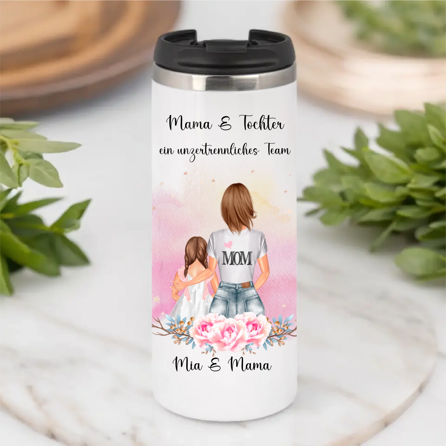Mama & Tochter/Sohn Tasse / Thermobecher