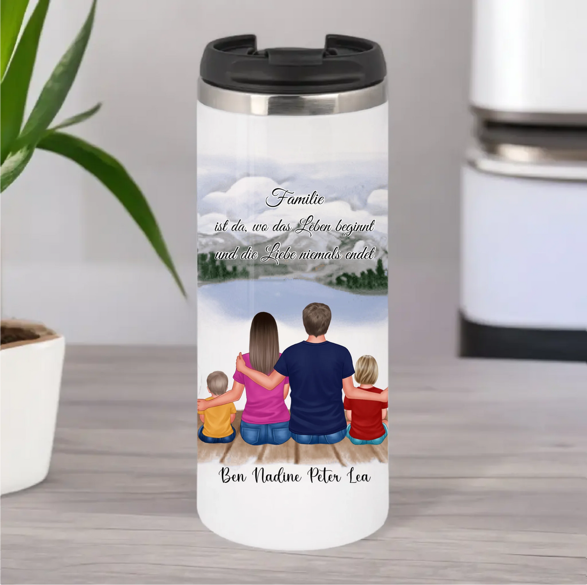3-4 Personen Familien (+ Haustier) Tasse / Thermobecher