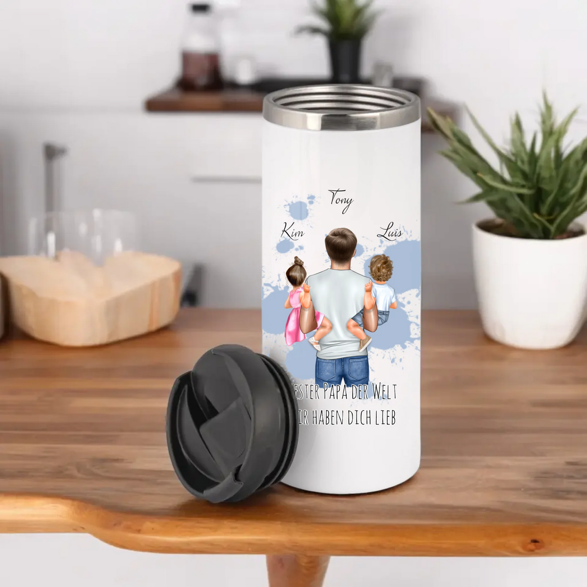Papa & Tochter/Sohn Tasse / Thermobecher