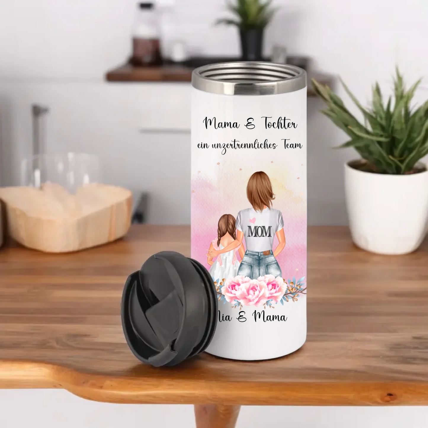 Mama & Tochter/Sohn Tasse / Thermobecher