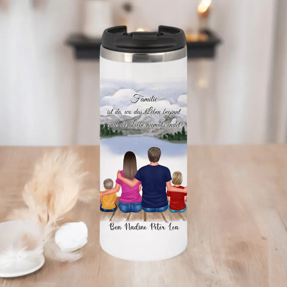 3-4 Personen Familien (+ Haustier) Tasse / Thermobecher