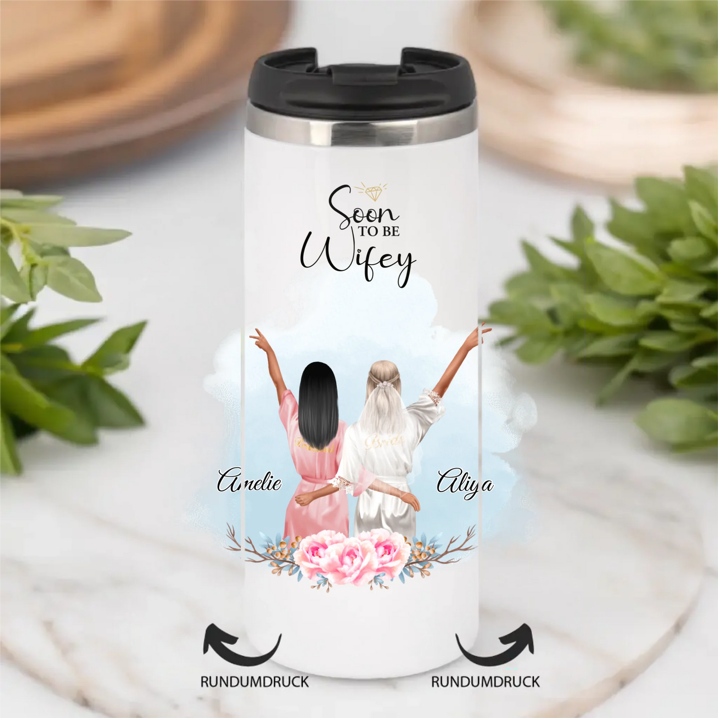 Braut & Freundin Tasse / Thermobecher