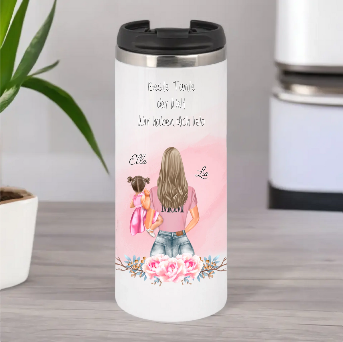 Mama mit Baby Tasse / Thermobecher
