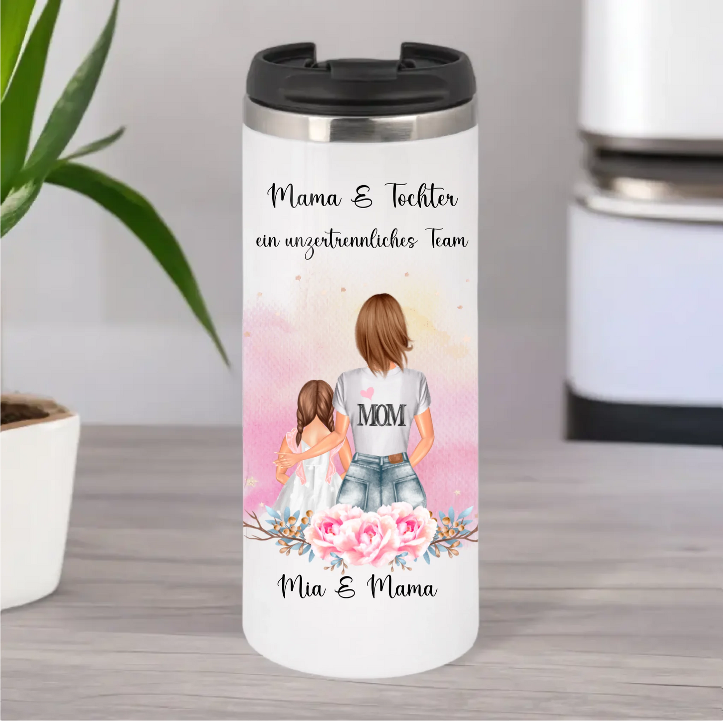 Mama & Tochter/Sohn Tasse / Thermobecher