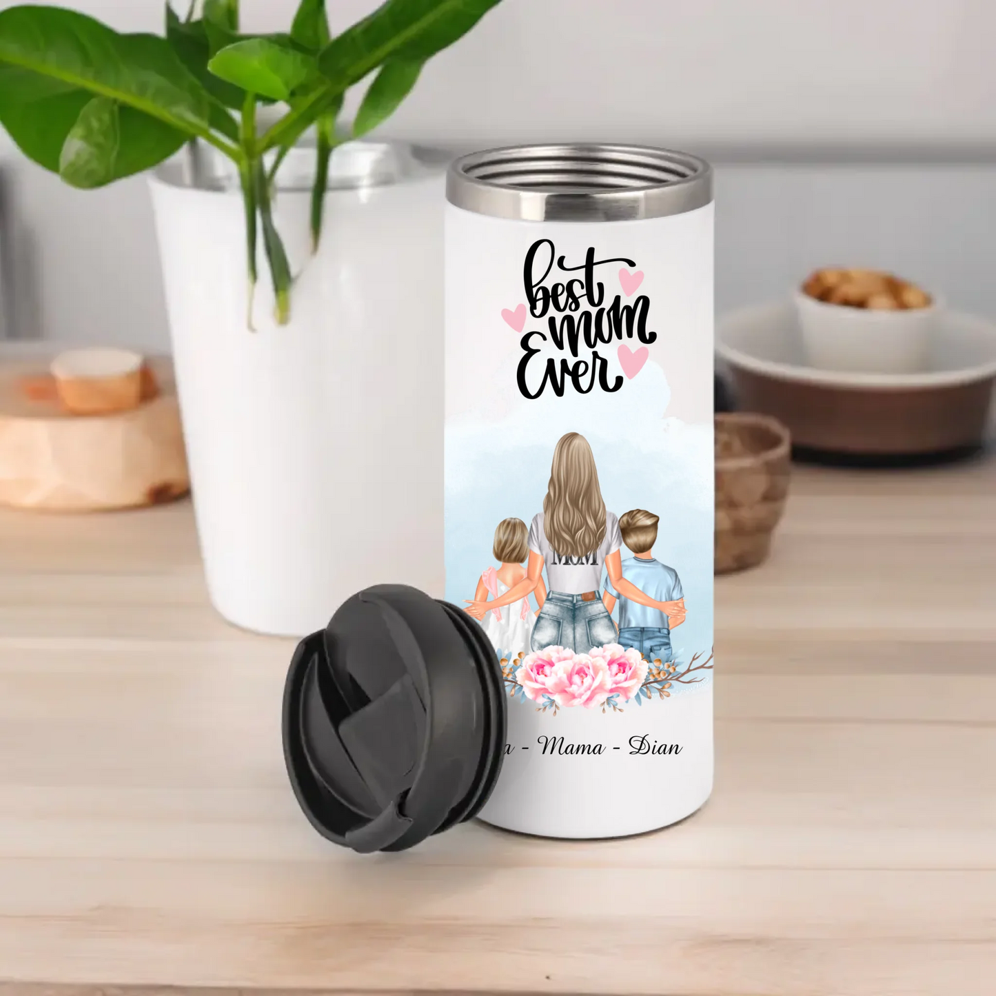 Mama & Kinder Tasse / Thermobecher