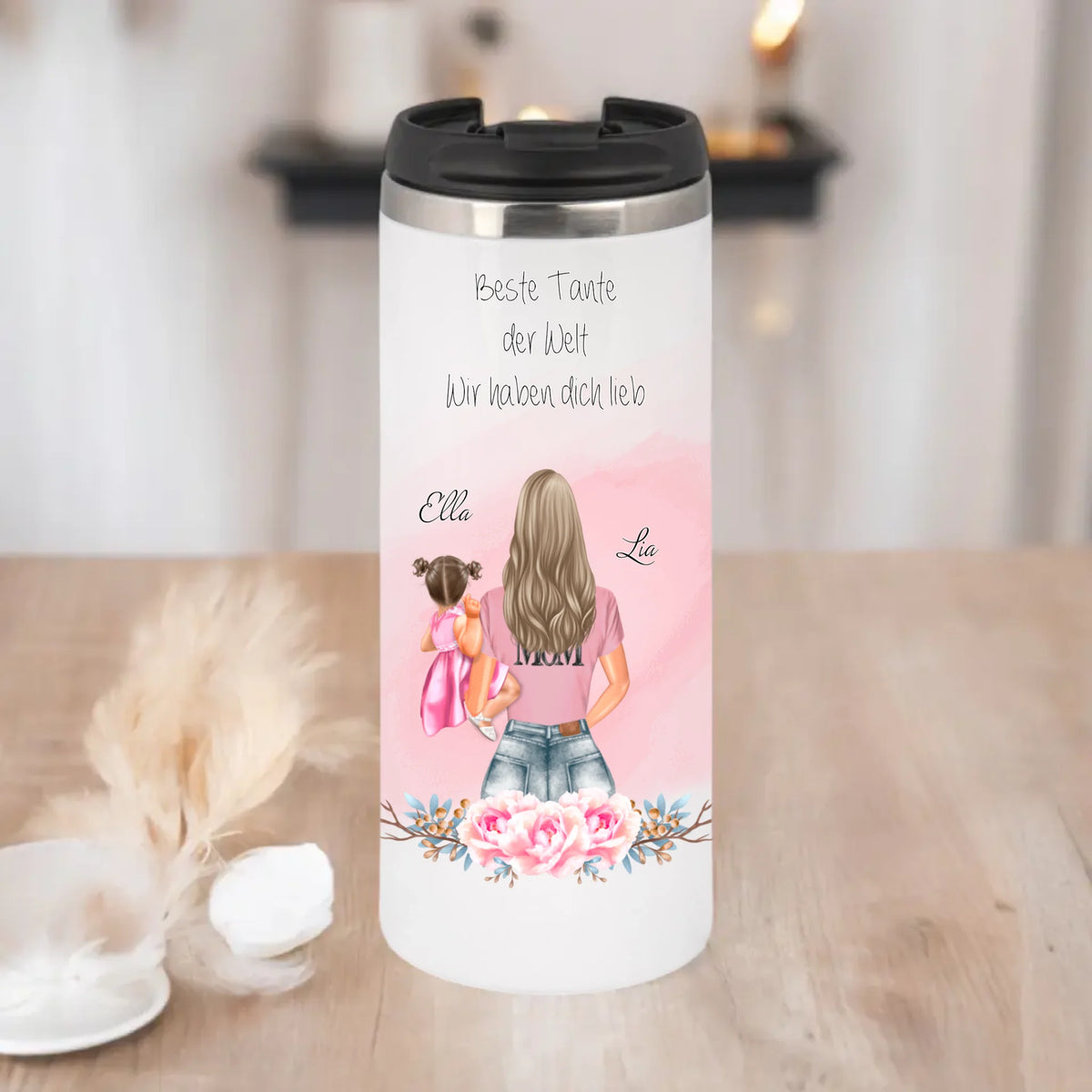 Mama mit Baby Tasse / Thermobecher