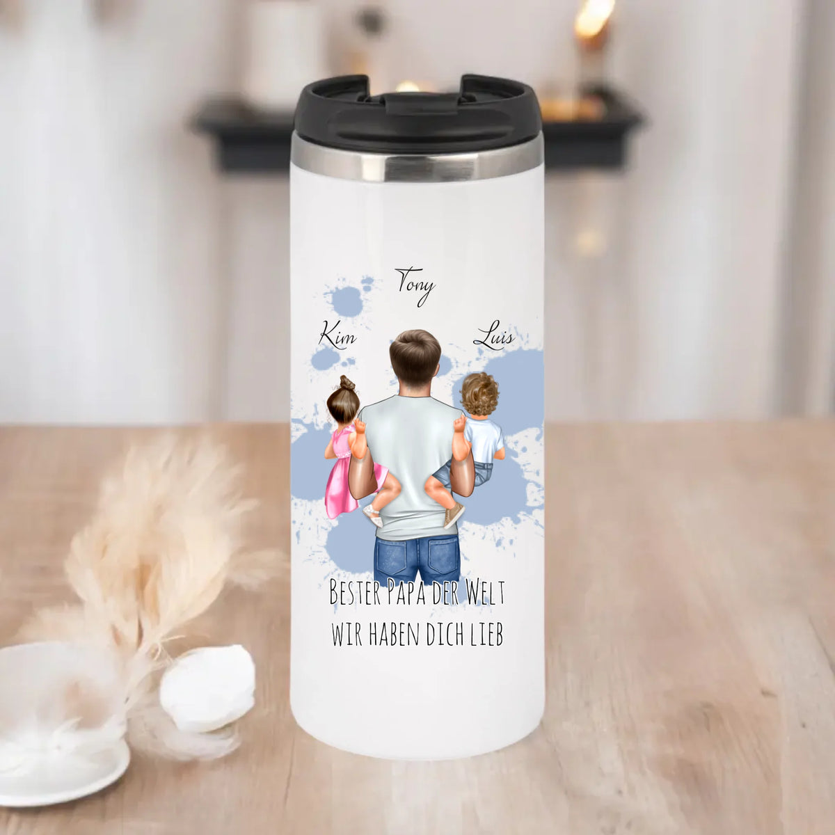 Papa & Tochter/Sohn Tasse / Thermobecher