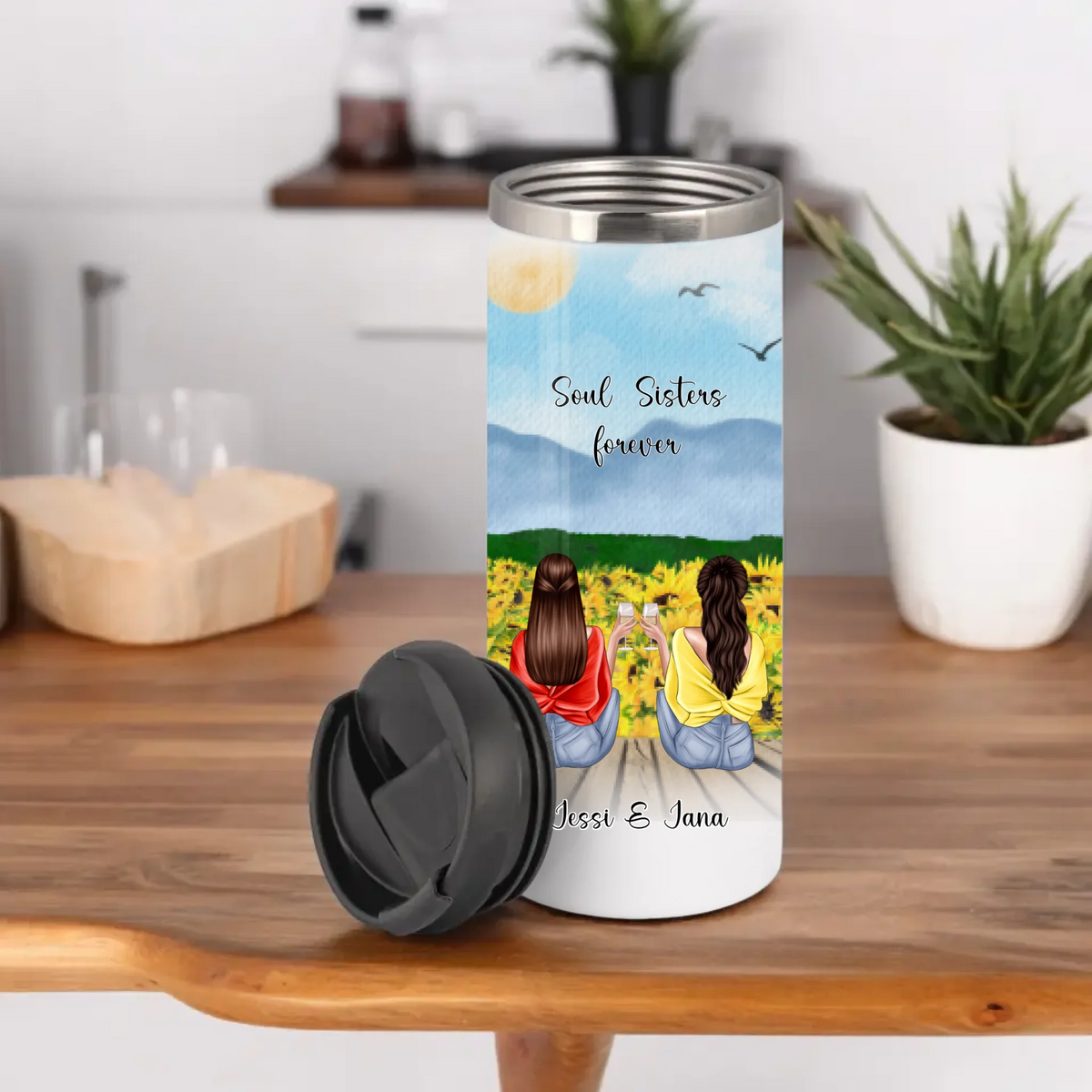 Personalisierte 2-3 Freundinnen Tasse / Thermobecher