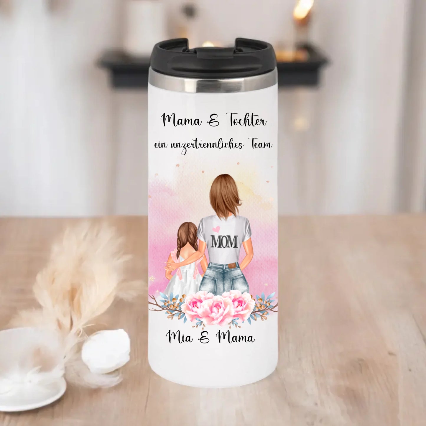 Mama & Tochter/Sohn Tasse / Thermobecher