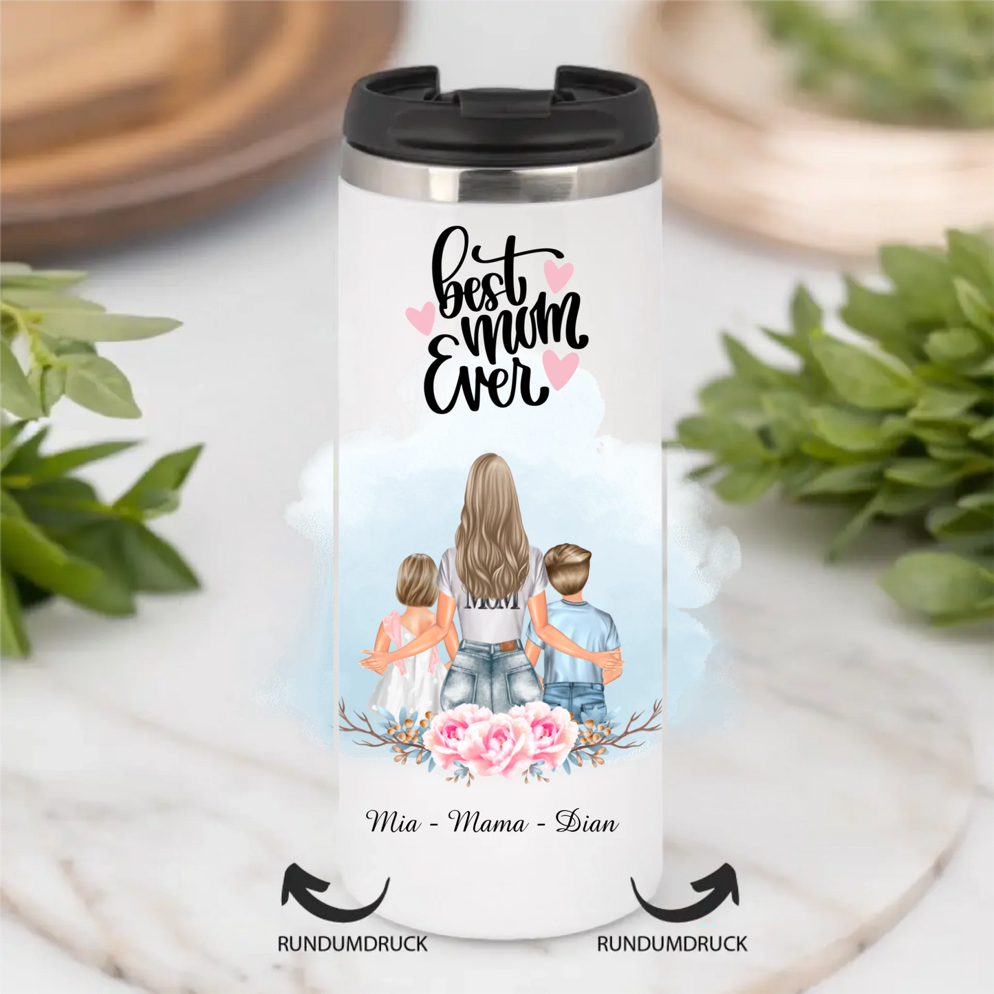 Mama & Kinder Tasse / Thermobecher