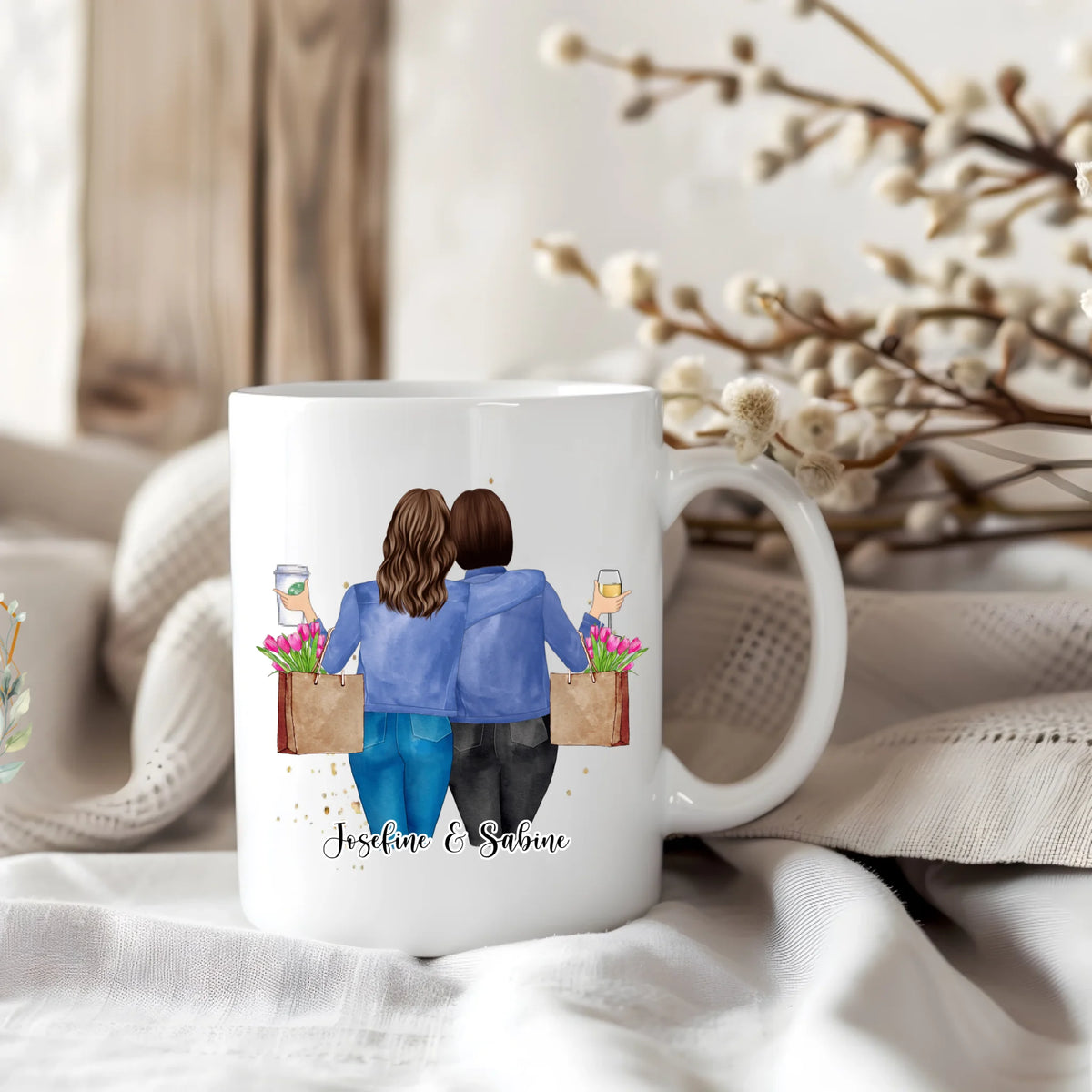 Personalisierte Freundin Tasse / Thermobecher