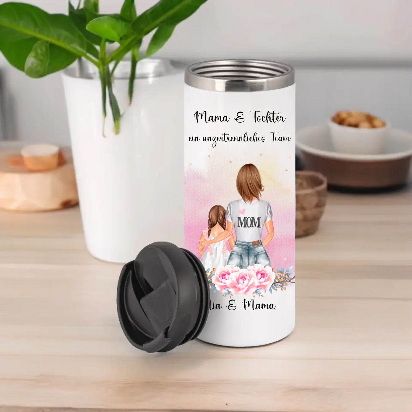 Mama & Tochter/Sohn Tasse / Thermobecher
