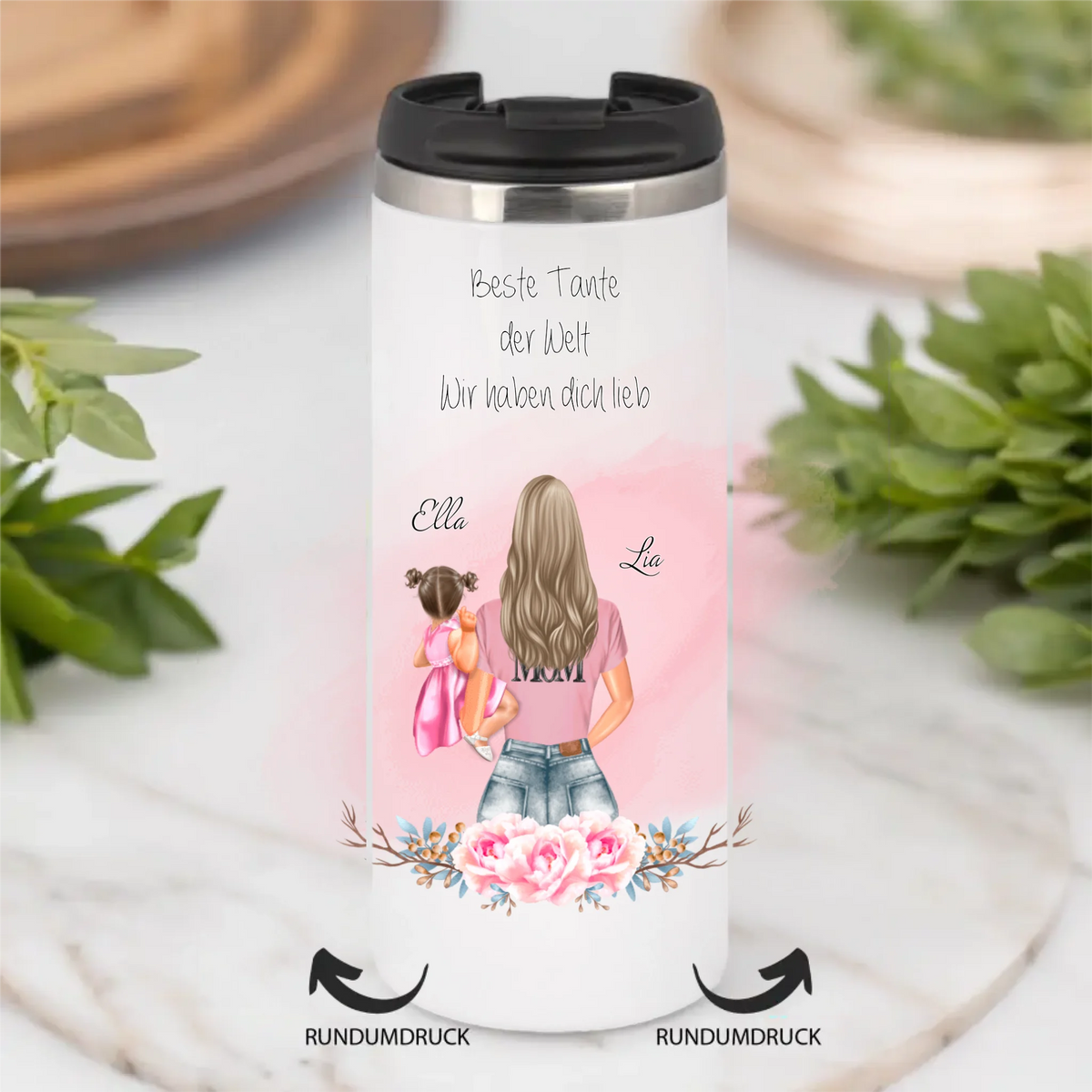 Mama mit Baby Tasse / Thermobecher